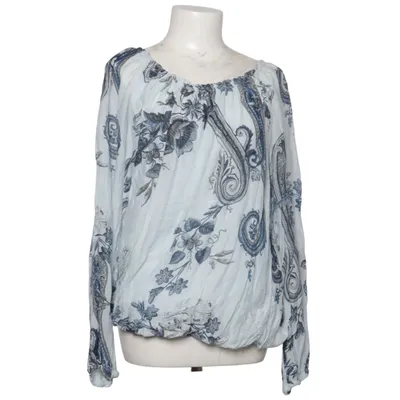 Blouse (Blue, White) from Vestino Elastane, Silk, Viscose
