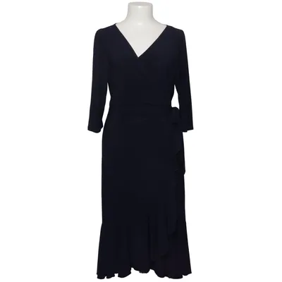 Slå-om-kjole (Blå) fra Kiyonna Elastan, Polyester