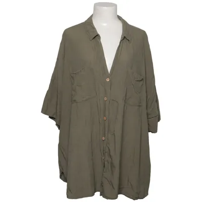 Kortærmet skjorte (Grøn) fra Yours Bomuld, Linned, Viscose