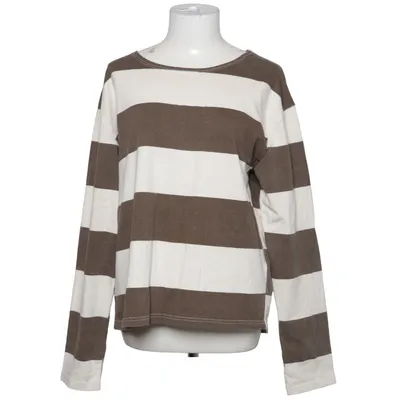 Lange mouwen shirt (Bruin, Wit) van Pull & Bear Katoen