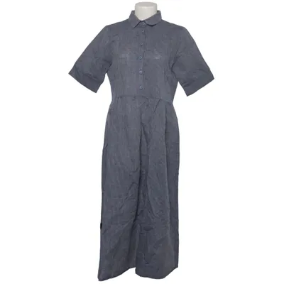 Robe chemise (Bleu, Blanc) de Du Milde Coton, Lin