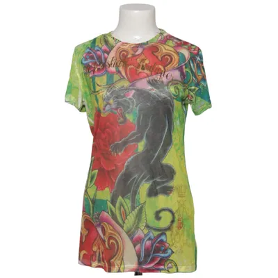 T-shirt (Vert, Multicolore) de Christian Audigier Coton, Polyester