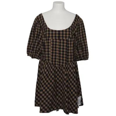 Kjole (Sort, Beige) fra ASOS Design Bomuld, Linned