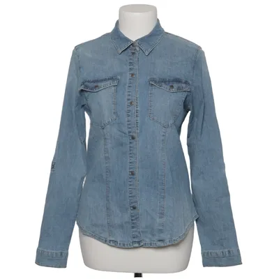 Denim blouse (Blauw) van Noisy May Katoen, Elastaan