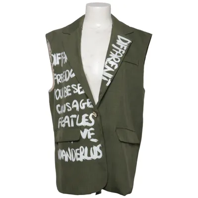 Outer vest (Green, White) from Zeta Otto Polyester