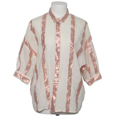 Bluse (Weiß, Gold) von Essentiel Antwerp Baumwolle, Metallfaser