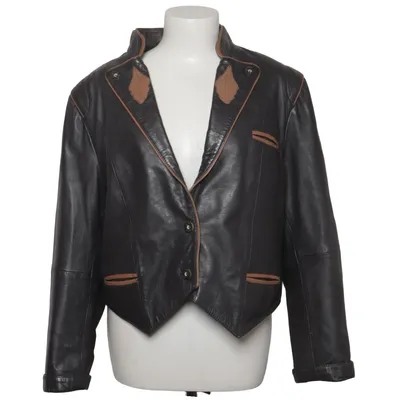 Läderkavaj (Svart, Brun) Skinn, Polyester