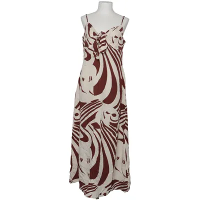 Dress (Brown, White) from Reserved Linen, Viscose