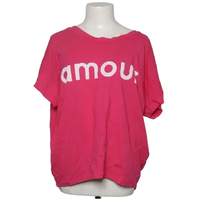 T-shirt (Roze) van Just Me Katoen, Elastaan