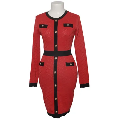 Robe (Rouge, Noir) de Drôle de Copine Coton, Viscose