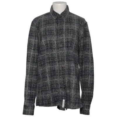 Flannel shirt (Gray, Blue) from Giordano Acrylic, Polyester, Wool