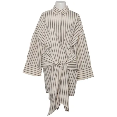 Skjortklänning (Beige, Svart) från Malina Bomull