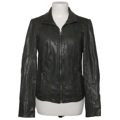 Leather jacket (Gray) from Gipsy by Mauritius Leather, Organic cotton, Recycled polyester