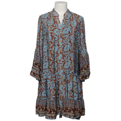 Jurk (Blauw, Bruin) van B&B Zijde