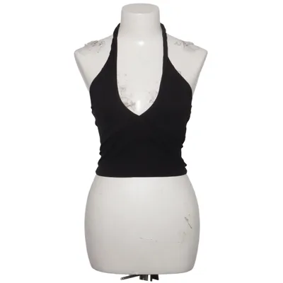 Halter neck top (Black) from Bershka Cotton, Elastane