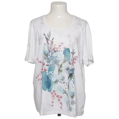T-shirt (White, Blue, Pink) from Gina Laura Collection Elastane, Polyester, Viscose