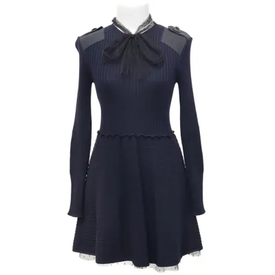 Klänning (Blå, Svart) från Red Valentino Bomull, Ull