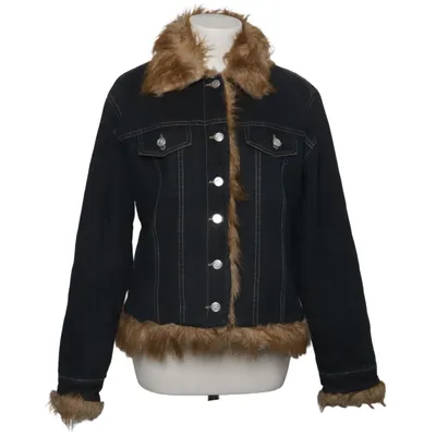 Lined denim jacket (Blue, Brown) from Tara Cotton