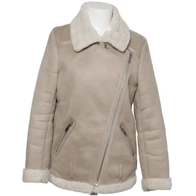 Shearlingjacka (Beige) från Zara Woman Outerwear Polyester