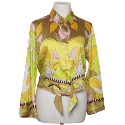 Blouse (Green, Yellow, Multicolored) from Zara Polyester