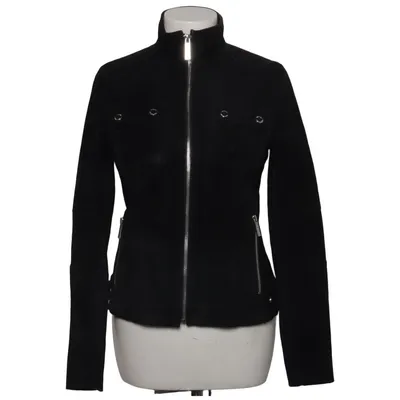 Leather jacket (Black) from Michael Kors Cotton, Elastane, Leather, Polyester, Suede