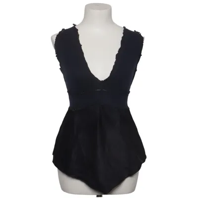 Top péplum (Noir) de European Culture Coton, Élasthane