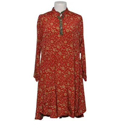 Dress (Red, Yellow) from Florencia Polyester, Silk