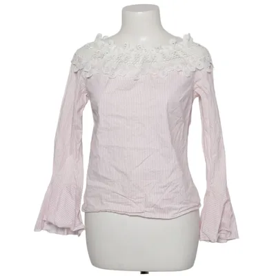 Blouse (Pink, White) from Mandi Cotton, Elastane