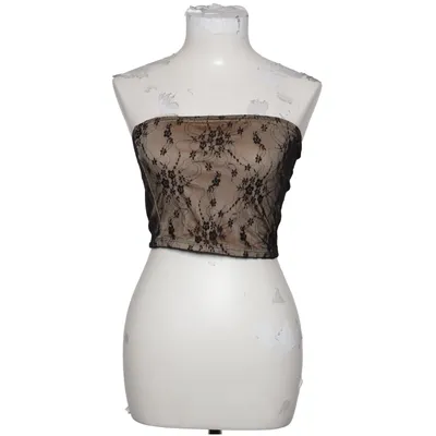 Tube top (Black, Beige) from Shein Elastane, Polyester