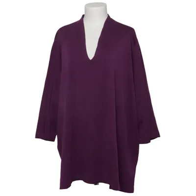 Long sleeve T-shirt (Purple) from Ulla Popken Cotton