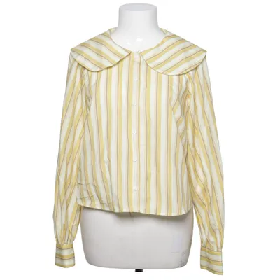 Blus (Gul, Vit) från Reclaimed Vintage Bomull