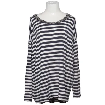 Långärmad t-shirt (Blå, Vit) från Gina Benotti Elastan, Viskos