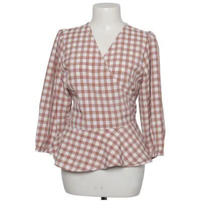 Wrap blouse (Brown, White) from Neo Noir Elastane, Polyester