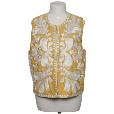 Vest (Yellow, White) from Zara Cotton, Polyester, Viscose