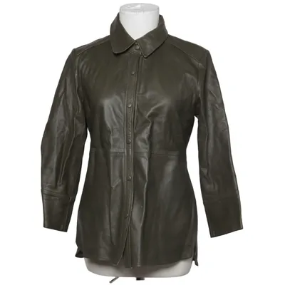 Leather jacket (Green) from Kaffe Leather
