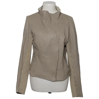 Leather jacket (Beige) from Cigno Nero Leather, Polyester