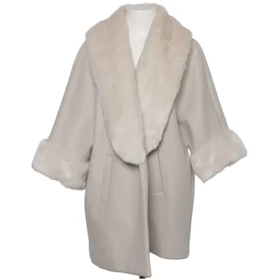 Coat (Beige) from River Island Acrylic, Polyester