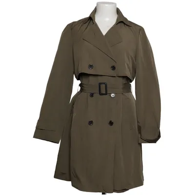 Trench coat (Green) from Zara Basic Outerwear Polyester