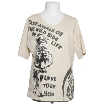 T-shirt (Beige, Black) from Rick Cardona Cotton