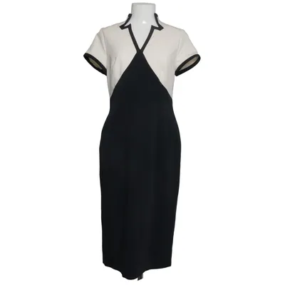 Dress (Black, White) from Singh Madan Elastane, Polyester, Viscose
