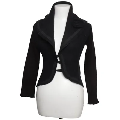 Wikkelvest (Zwart) van Kosmika Acryl, Elastaan, Mohair, Polyamide