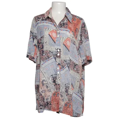 Kortærmet skjorte (Blå, Flerfarvet) fra Atelier Creation Polyester