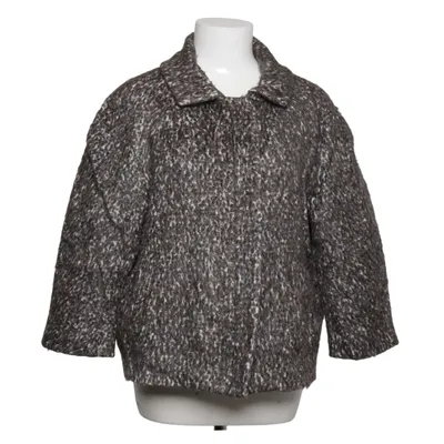 Jacket (Gray, White) from Adele Fado Alpaca wool, Cotton, Polyamide