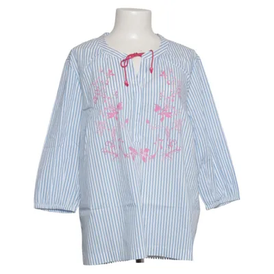 Blouse (Bleu, Blanc, Rose) de Fiora Blue Coton, Élasthane, Polyamide
