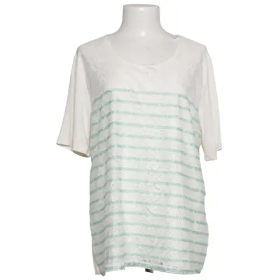 T-shirt (White, Green) from Fiora Blue Elastane, Polyester, Viscose