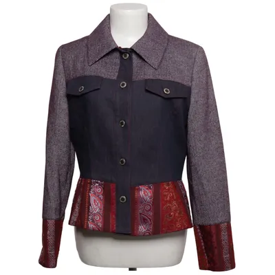 Blazer (Blue, Purple, Multicolored) from Alain Manoukian Elastane, Polyamide, Polyester, Wool