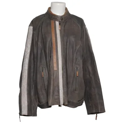 Læderjakke (Grå, Beige) fra Sheego Læder, Polyester
