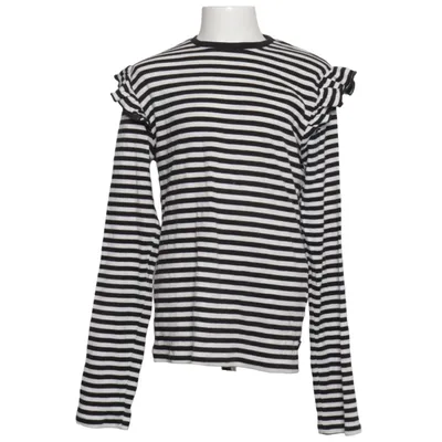 Långärmad t-shirt (Svart, Vit) från WE Bomull, Elastan
