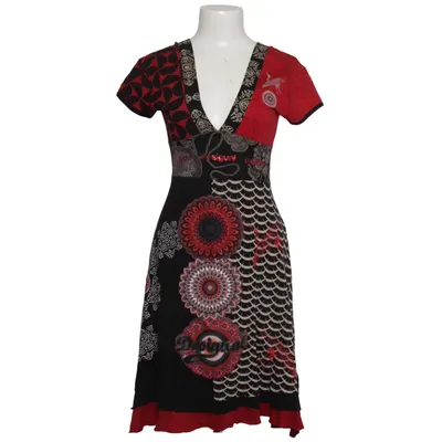 Kjole (Sort, Rød, Flerfarvet) fra Desigual Bomuld, Viscose