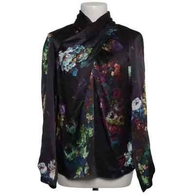 Blouse (Black, Multicolored) from 0039 Italy Silk